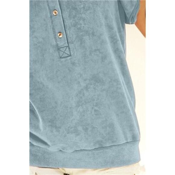 BiBi Mineral Washed Terry Top - Picture 3 of 3